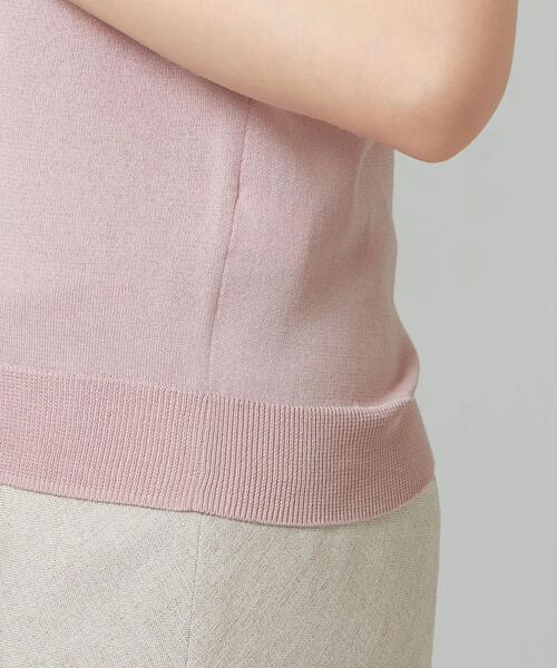 closet story（クローゼットストーリー）の「＜closet story＞□デオドラント Vネック SSL ニット [抗菌防臭] -手洗い可能-（ニット/セーター・レディース・ホワイト/ネイビー/ライトピンク・FREE）」の10枚目の写真