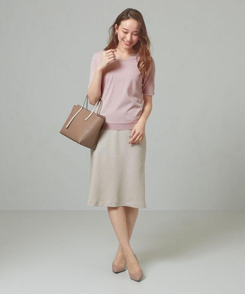 closet story（クローゼットストーリー）の「＜closet story＞□デオドラント Vネック SSL ニット [抗菌防臭] -手洗い可能-（ニット/セーター・レディース・ホワイト/ネイビー/ライトピンク・FREE）」の17枚目の写真