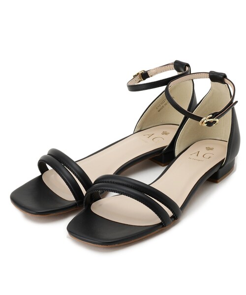 AG by aquagirl（エージーバイアクアガール）の「◆ダブルチューブラインサンダル（サンダル・レディース・オフホワイト/ブラック/イエロー・01/02/03）」の4枚目の写真