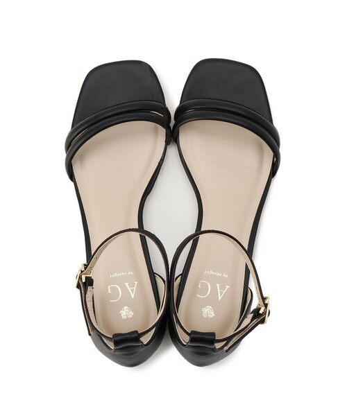 AG by aquagirl（エージーバイアクアガール）の「◆ダブルチューブラインサンダル（サンダル・レディース・オフホワイト/ブラック/イエロー・01/02/03）」の9枚目の写真