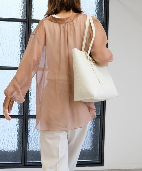 CURI BISCUI(キュリ ビスキュイ)の「【CURIBISCUI】パスケース付き A4トートバッグ(ショルダーバッグ・レディース・ブラック/アイボリー/グレイッシュベージュ・FREE)」の18枚目の写真