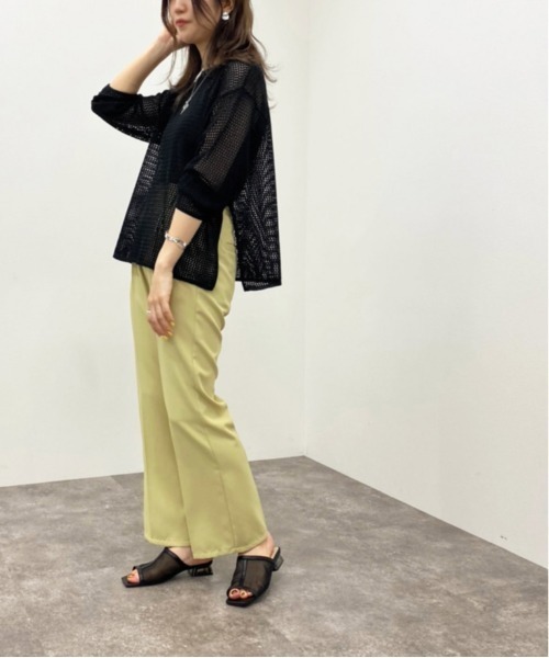 apres jour mignon(アプレジュールミニョン)の「メッシュ編みニット 【ZOZOTOWN限定アイテム】(ニット/セーター・レディース・アイボリー/ブラック/オレンジ・X-LARGE/フリー)」の17枚目の写真