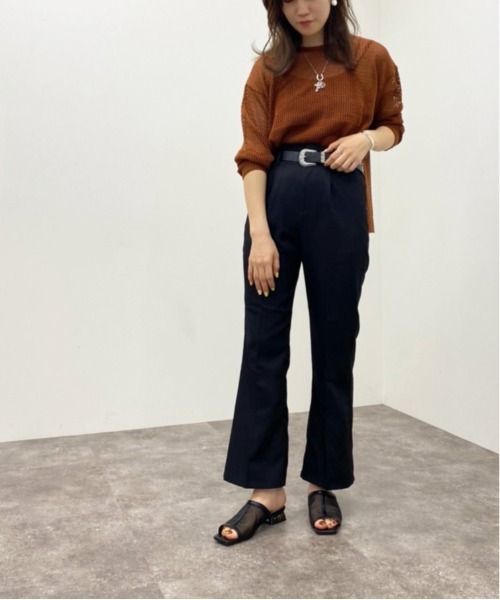 apres jour mignon(アプレジュールミニョン)の「メッシュ編みニット 【ZOZOTOWN限定アイテム】(ニット/セーター・レディース・アイボリー/ブラック/オレンジ・X-LARGE/フリー)」の21枚目の写真