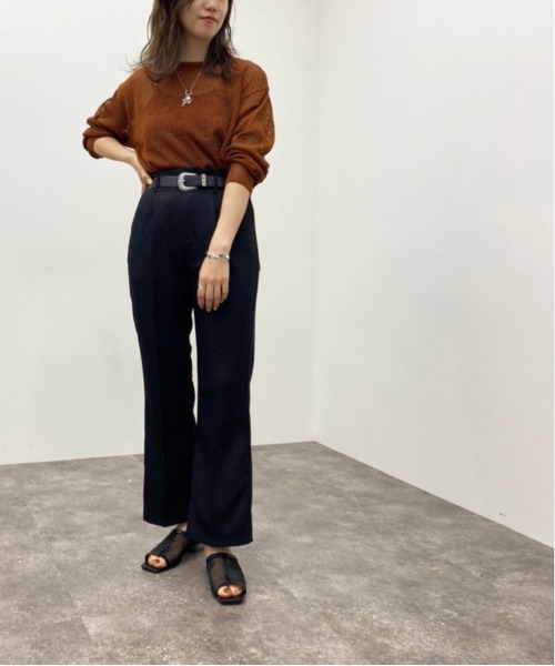 apres jour mignon(アプレジュールミニョン)の「メッシュ編みニット 【ZOZOTOWN限定アイテム】(ニット/セーター・レディース・アイボリー/ブラック/オレンジ・X-LARGE/フリー)」の22枚目の写真