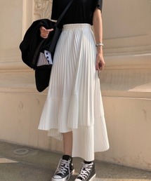 アシンメトリープリーツスカート