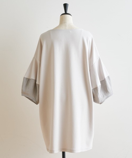 BEARDSLEY（ビアズリー）の「袖プックリチュニック（Tシャツ/カットソー・レディース・ライトグレー/ブルー・FREE）」の15枚目の写真