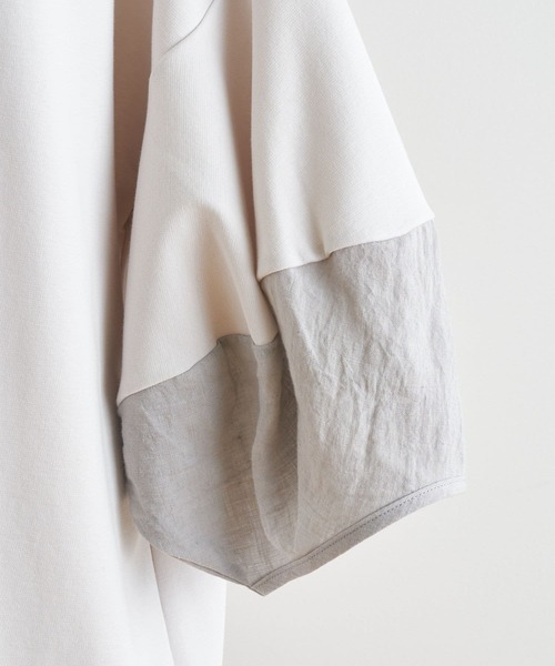 BEARDSLEY（ビアズリー）の「袖プックリチュニック（Tシャツ/カットソー・レディース・ライトグレー/ブルー・FREE）」の11枚目の写真