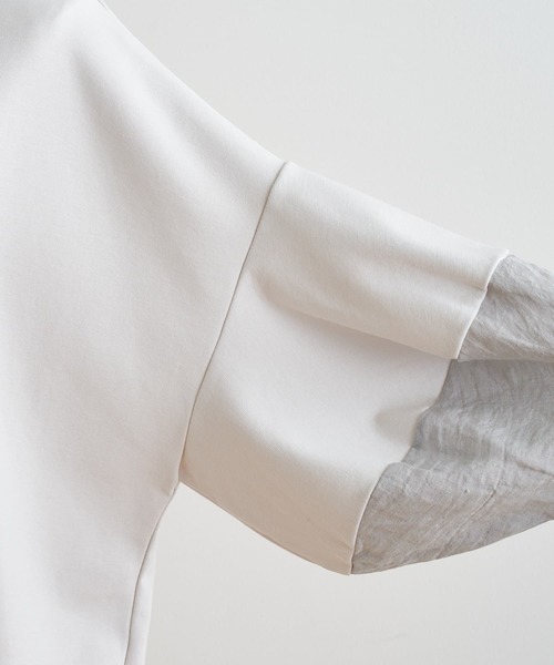 BEARDSLEY（ビアズリー）の「袖プックリチュニック（Tシャツ/カットソー・レディース・ライトグレー/ブルー・FREE）」の12枚目の写真