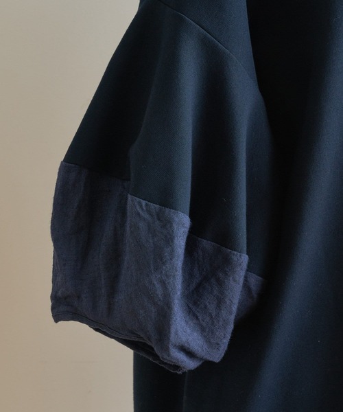 BEARDSLEY（ビアズリー）の「袖プックリチュニック（Tシャツ/カットソー・レディース・ライトグレー/ブルー・FREE）」の3枚目の写真