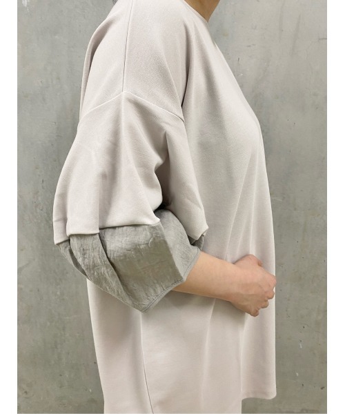 BEARDSLEY（ビアズリー）の「袖プックリチュニック（Tシャツ/カットソー・レディース・ライトグレー/ブルー・FREE）」の14枚目の写真