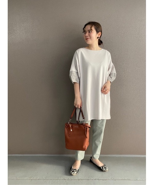 BEARDSLEY（ビアズリー）の「袖プックリチュニック（Tシャツ/カットソー・レディース・ライトグレー/ブルー・FREE）」の20枚目の写真