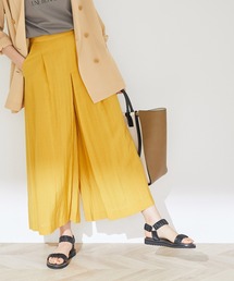 【洗える】【セットアップ対応】インパーテッドフレアキュロットパンツ