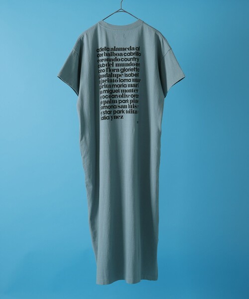 FREAK'S STORE（フリークスストア）の「▽【WEB限定】GREENROOM/グリーンルーム　ORANGE&PARK/オレンジ＆パーク 別注ワンピース（ワンピース・レディース・ホワイト/ライトグレー/ブルー/ブラック・ﾌﾘ-）」の4枚目の写真