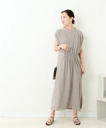 libelle more | 楊柳プリーツスムース　プチハイネックワンピース(ワンピース)