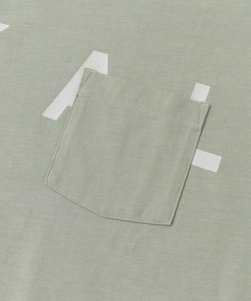 EKAL（エカル）の「EKAL　ロゴプリントポケットTシャツ（Tシャツ/カットソー・メンズ・グレー系その他/ベージュ/カーキ・MEDIUM/LARGE）」の16枚目の写真