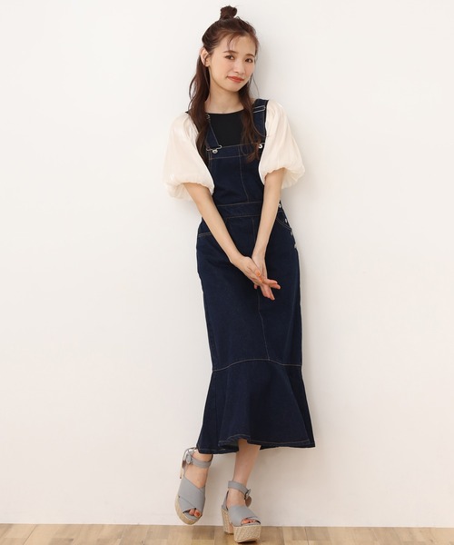 one after another NICE CLAUP（ワンアフターアナザーナイスクラップ）の「袖コンシャス半袖テレコトップス（Tシャツ/カットソー・レディース・アイボリー/ブラック/グレー・FREE）」の19枚目の写真