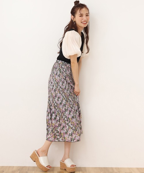 one after another NICE CLAUP（ワンアフターアナザーナイスクラップ）の「袖コンシャス半袖テレコトップス（Tシャツ/カットソー・レディース・アイボリー/ブラック/グレー・FREE）」の14枚目の写真