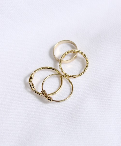 yield(イールド)の「【yield select】Design ring set 4連デザインリングセット SETR-010A,010B(リング・レディース・シルバー/ゴールド・FREE)」の9枚目の写真