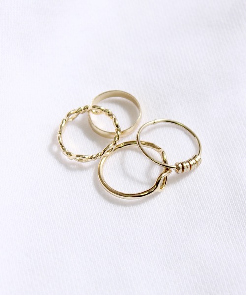yield(イールド)の「【yield select】Design ring set 4連デザインリングセット SETR-010A,010B(リング・レディース・シルバー/ゴールド・FREE)」の3枚目の写真