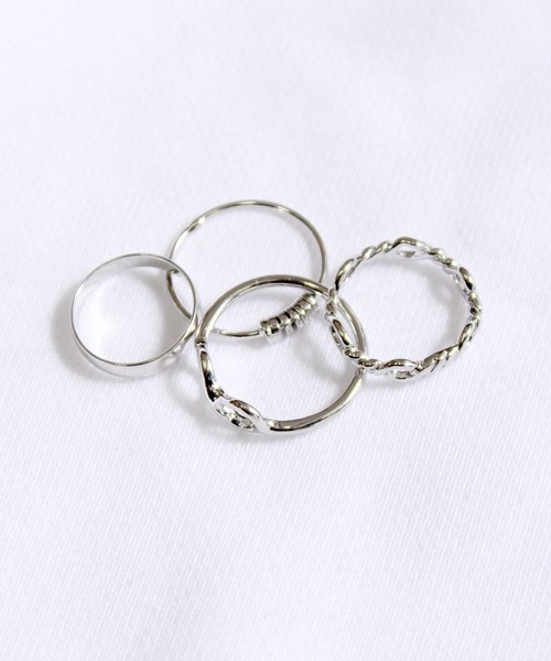 yield(イールド)の「【yield select】Design ring set 4連デザインリングセット SETR-010A,010B(リング・レディース・シルバー/ゴールド・FREE)」の8枚目の写真