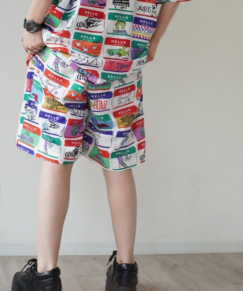 Mark Gonzales(マーク・ゴンザレス)の「【 Mark Gonzales / マークゴンザレス 】 SHORT PANTS / 総柄 ショートパンツ(その他パンツ・メンズ・ホワイト/ブラック・XL/M/L)」の8枚目の写真