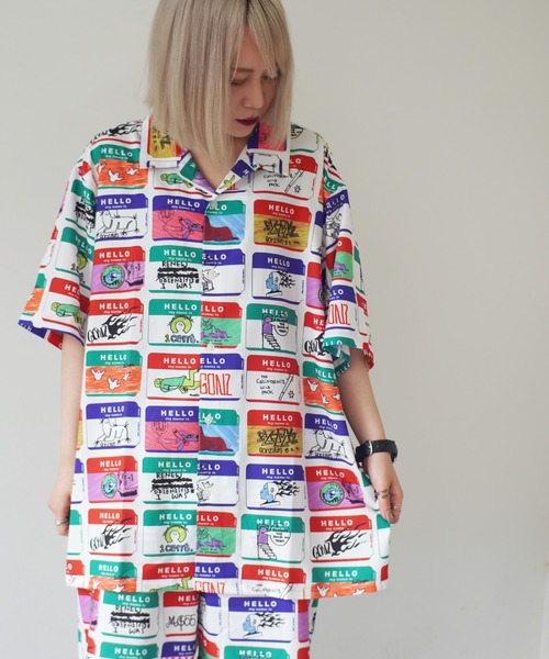 Mark Gonzales(マーク・ゴンザレス)の「【 Mark Gonzales / マークゴンザレス 】 SHORT PANTS / 総柄 ショートパンツ(その他パンツ・メンズ・ホワイト/ブラック・XL/M/L)」の3枚目の写真