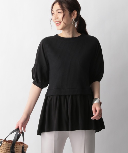 GLOBAL WORK(グローバルワーク)の「フハクドッキングチュニック/947964(Tシャツ/カットソー・レディース・ブラック/その他/アイボリー・FREE)」の11枚目の写真