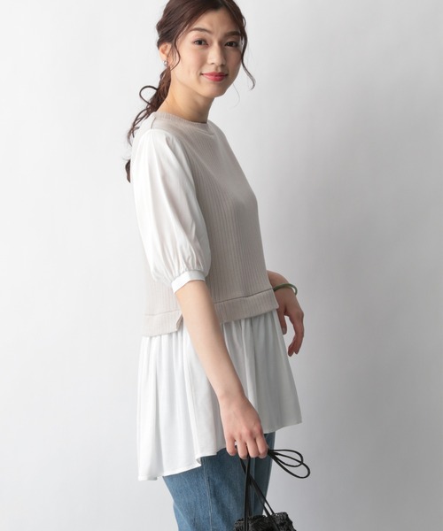 GLOBAL WORK(グローバルワーク)の「フハクドッキングチュニック/947964(Tシャツ/カットソー・レディース・ブラック/その他/アイボリー・FREE)」の12枚目の写真