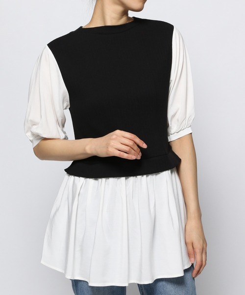 GLOBAL WORK(グローバルワーク)の「フハクドッキングチュニック/947964(Tシャツ/カットソー・レディース・ブラック/その他/アイボリー・FREE)」の13枚目の写真