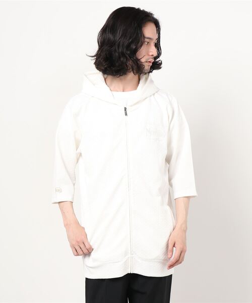 Norton（ノートン）の「6分袖 ジップアップパーカー（パーカー・メンズ・ホワイト/ブラック・M/XL/XXL/L）」の3枚目の写真