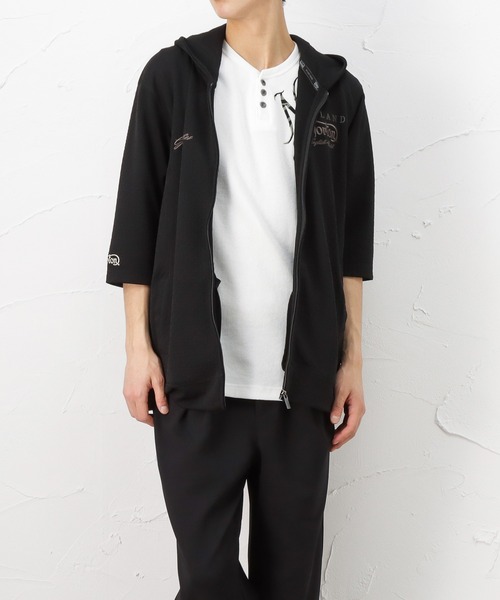 Norton（ノートン）の「6分袖 ジップアップパーカー（パーカー・メンズ・ホワイト/ブラック・M/XL/XXL/L）」の18枚目の写真