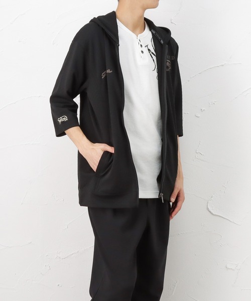 Norton（ノートン）の「6分袖 ジップアップパーカー（パーカー・メンズ・ホワイト/ブラック・M/XL/XXL/L）」の17枚目の写真