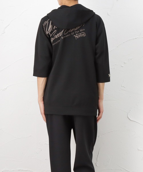 Norton（ノートン）の「6分袖 ジップアップパーカー（パーカー・メンズ・ホワイト/ブラック・M/XL/XXL/L）」の14枚目の写真