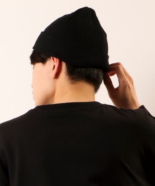 UNIVERSAL OVERALL（ユニバーサルオーバーオール）の「UNIVERSAL OVERALL コットン ニット帽（ニットキャップ/ビーニー・メンズ・ブラック・FREE）」の7枚目の写真