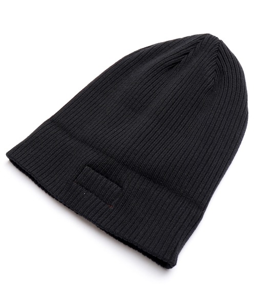 UNIVERSAL OVERALL（ユニバーサルオーバーオール）の「UNIVERSAL OVERALL コットン ニット帽（ニットキャップ/ビーニー・メンズ・ブラック・FREE）」の4枚目の写真