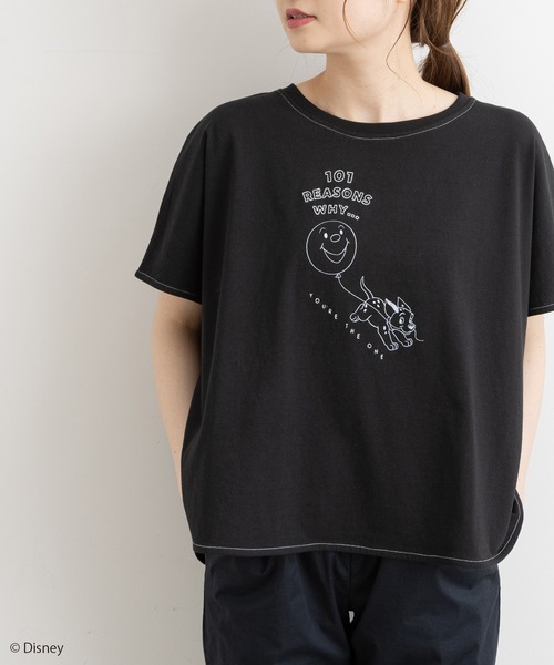 Disney(ディズニー)の「<101匹わんちゃん>刺繍Tシャツ(Tシャツ/カットソー・レディース・ホワイト系1/ホワイト系2/ブラック系1/ブラック系2・FREE)」の13枚目の写真