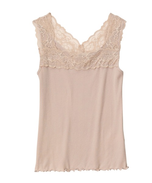 GeeRA（ジーラ）の「前後2WAY幅広レース付キャミソール（キャミソール・レディース・ブラック/アイボリー/ミント/モカ/サンドグレー/コーラル/パープル/オレンジ・MEDIUM）」の10枚目の写真