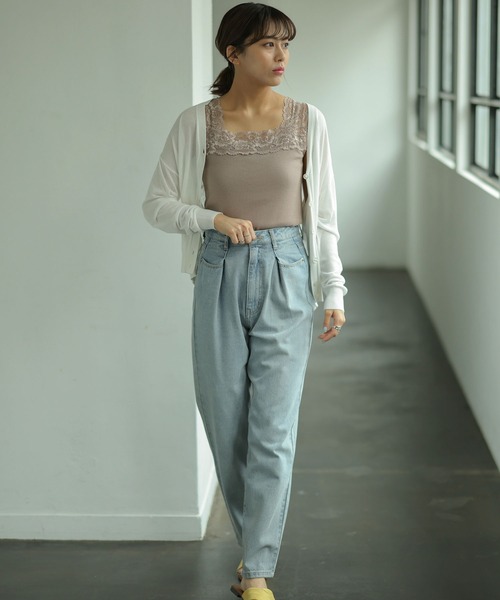 GeeRA（ジーラ）の「前後2WAY幅広レース付キャミソール（キャミソール・レディース・ブラック/アイボリー/ミント/モカ/サンドグレー/コーラル/パープル/オレンジ・MEDIUM）」の21枚目の写真