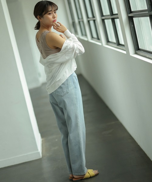 GeeRA（ジーラ）の「前後2WAY幅広レース付キャミソール（キャミソール・レディース・ブラック/アイボリー/ミント/モカ/サンドグレー/コーラル/パープル/オレンジ・MEDIUM）」の11枚目の写真