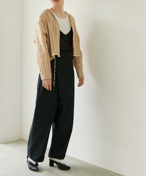 nitca(ニトカ)の「12ozデニム おがみパンツ(デニムパンツ・レディース・ブラック/キナリ・FREE)」の11枚目の写真