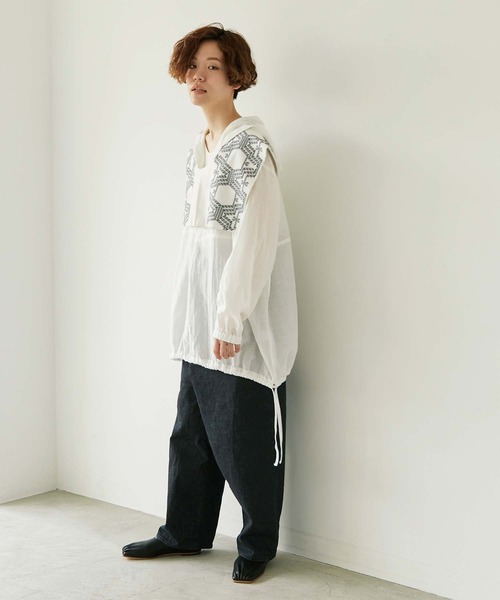 nitca(ニトカ)の「12ozデニム おがみパンツ(デニムパンツ・レディース・ブラック/キナリ・FREE)」の12枚目の写真