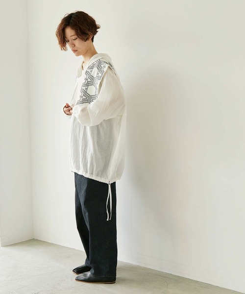 nitca(ニトカ)の「12ozデニム おがみパンツ(デニムパンツ・レディース・ブラック/キナリ・FREE)」の13枚目の写真