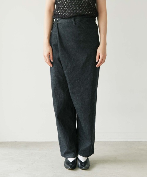 nitca(ニトカ)の「12ozデニム おがみパンツ(デニムパンツ・レディース・ブラック/キナリ・FREE)」の14枚目の写真