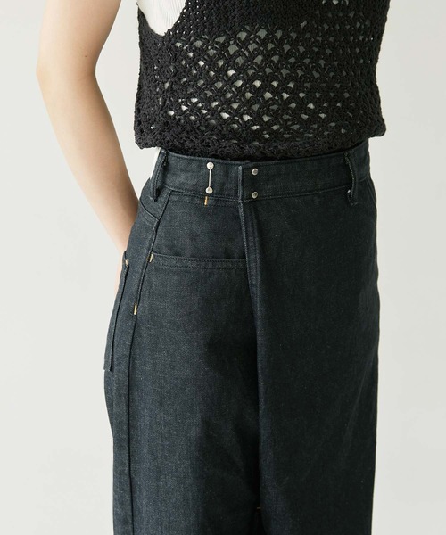 nitca(ニトカ)の「12ozデニム おがみパンツ(デニムパンツ・レディース・ブラック/キナリ・FREE)」の15枚目の写真