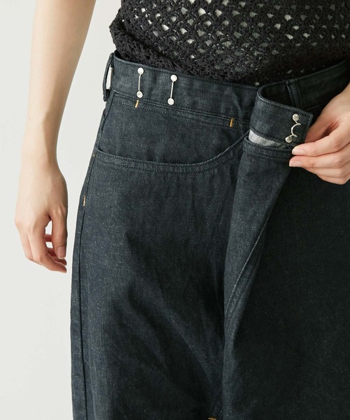 nitca(ニトカ)の「12ozデニム おがみパンツ(デニムパンツ・レディース・ブラック/キナリ・FREE)」の16枚目の写真