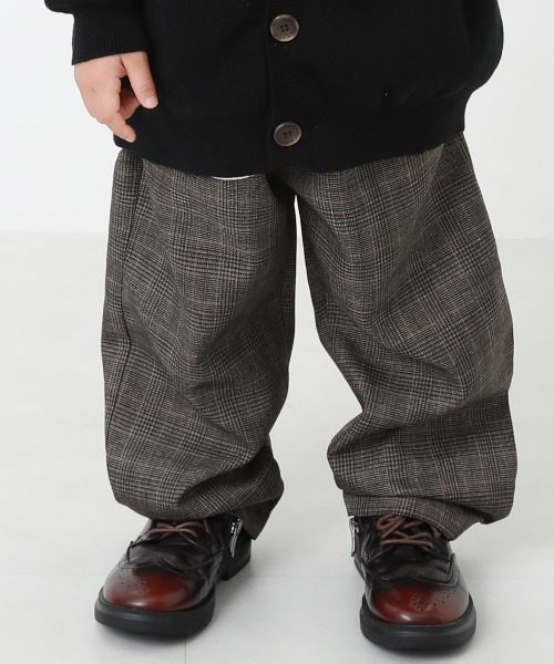 devirock（デビロック）の「ワイドスラックスパンツ（スラックス・キッズ・ブラウン/グレー/ブラウン系その他・120cm/130cm/140cm/110cm/100cm/150cm/160cm）」の2枚目の写真