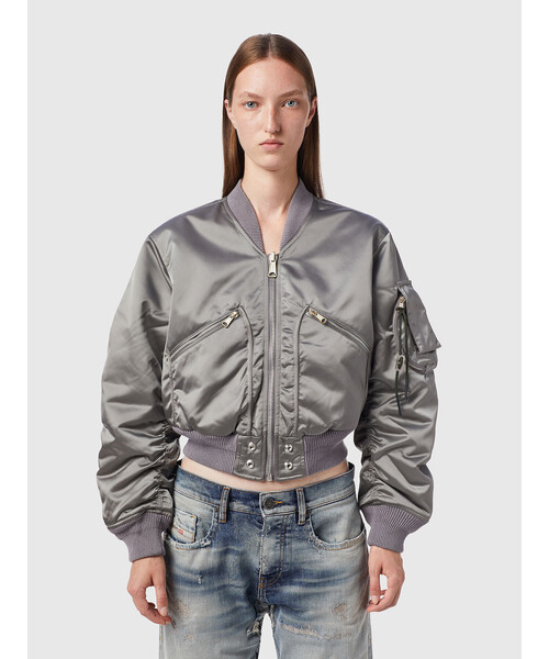 DIESEL（ディーゼル）の「レディース ボンバージャケット リバーシブル ショート丈（ブルゾン・レディース・イエロー/グレー・X-SMALL/MEDIUM/SMALL）」の15枚目の写真