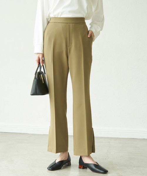 ROPE' PICNIC（ロペピクニック）の「【ラク美】ファスナースリットパンツ（その他パンツ・レディース・ブラック/カーキ/パープル系その他/イエロー系その他3/イエロー系その他5/ライトグリーン/ブラウン/ピンク系その他2/イエロー系その他4・40/38/36）」の22枚目の写真