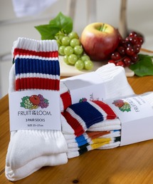 FRUIT OF THE LOOM | 【FRUIT OF THE LOOM/フルーツオブザルーム】リブラインクルーソックス(3足セット)(ソックス/靴下)