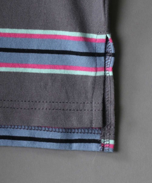 SITRY(シトリー)の「Loose silhouette Heavy weight multi border rib T-shirt/ルーズシルエット ヘビーウェイト マルチボーダー リブ Tシャツ(Tシャツ/カットソー・メンズ・チャコールグレー/オレンジ/グリーン・M/L)」の8枚目の写真